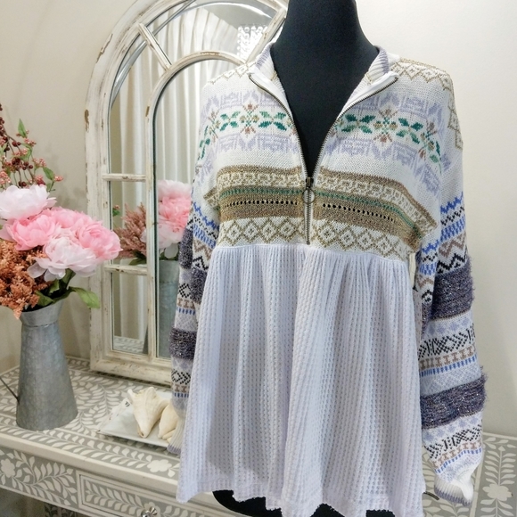 🍒NWOT🍒 FREE PEOPLE WINTER WONDERLAND SWEATER - Picture 4 of 12